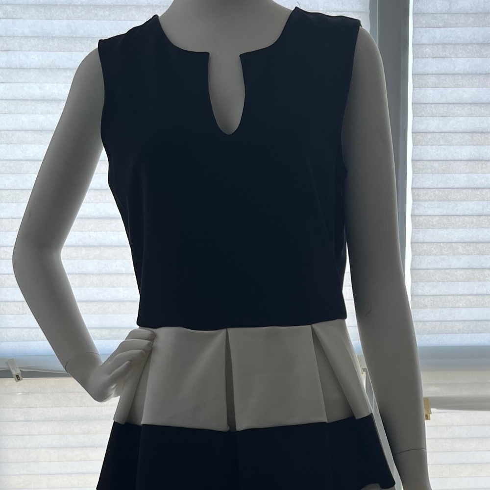 Black and White Stripped Dress - Large
